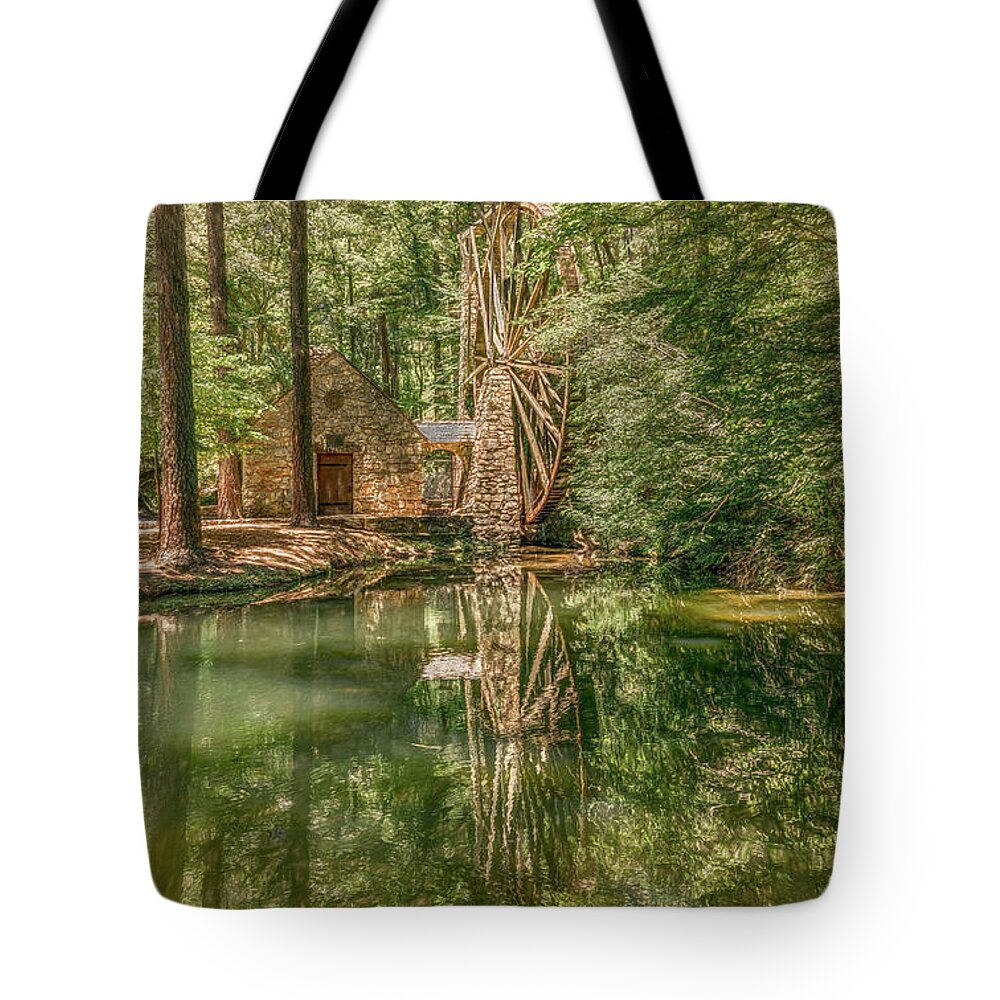 Berry College Tote Bag featuring the photograph The Old Mill at Berry College by Marcy Wielfaert