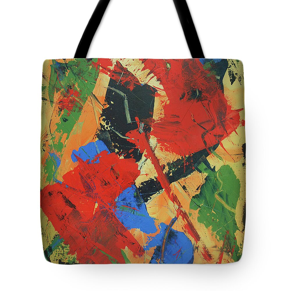 Acrylic Tote Bag featuring the painting The Only Way Out is Through by Dick Richards