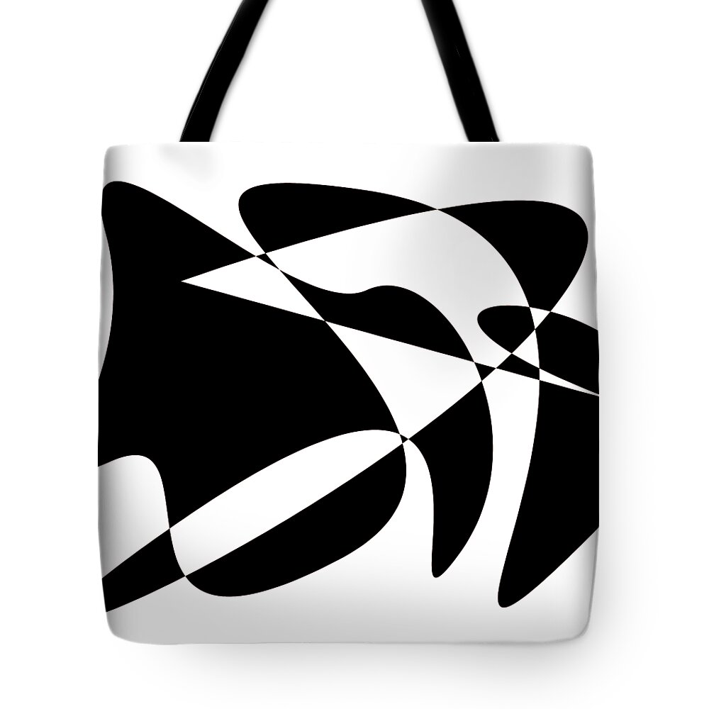 Abstract In The Living Room Tote Bag featuring the digital art The Orator by David Bridburg