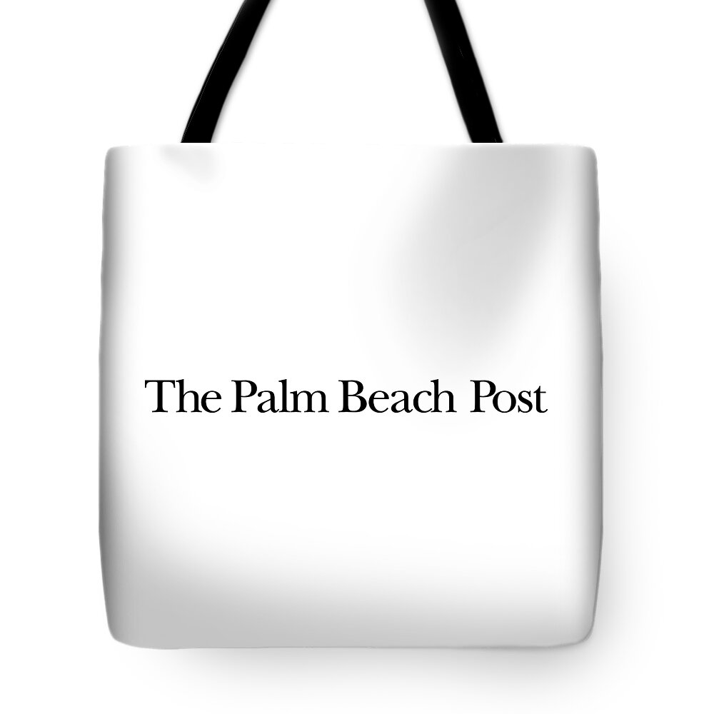 West Palm Beach Tote Bag featuring the digital art The Palm Beach Post Black Logo by Gannett Co
