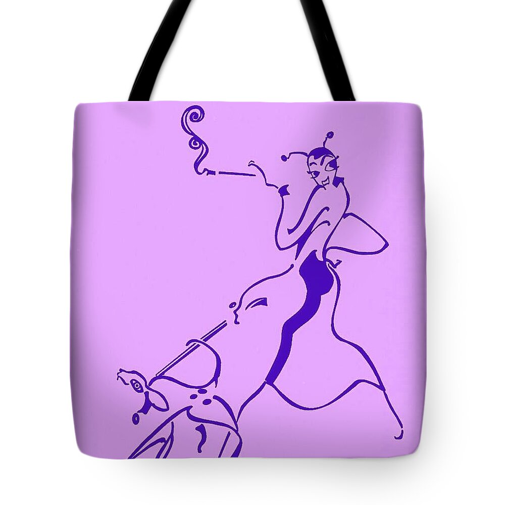 Paris Tote Bag featuring the digital art The Paris Flea by Mary Russell