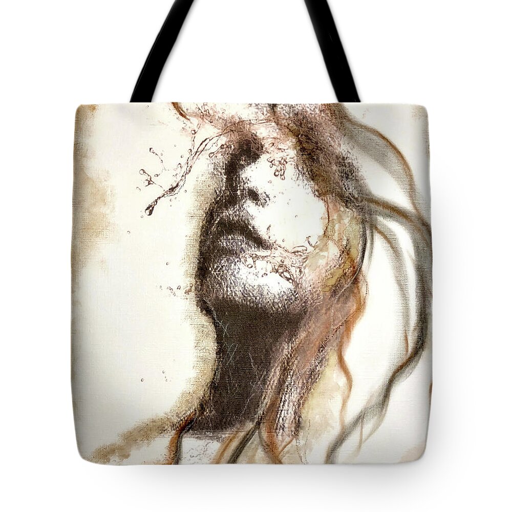 Pastel Tote Bag featuring the painting The passion lingers by Emilio Arostegui