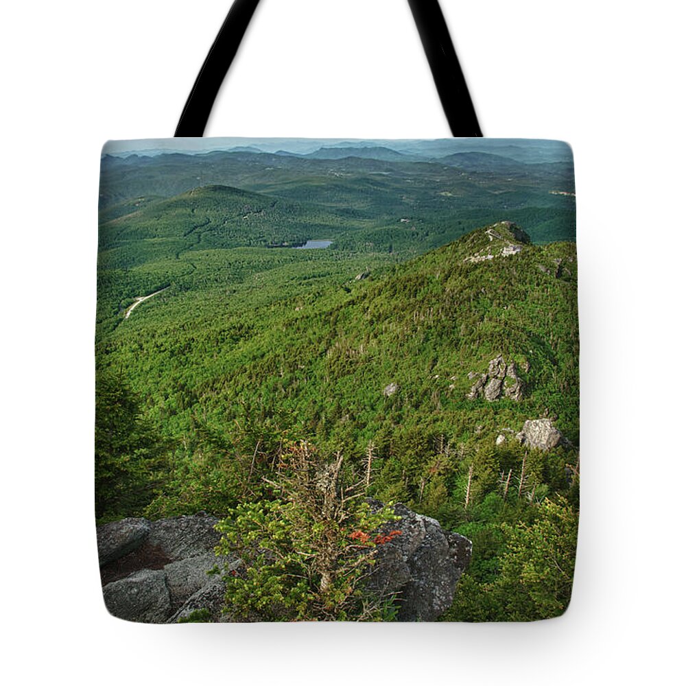 Blue Ridge Mountains Tote Bag featuring the photograph The Peak by Melissa Southern