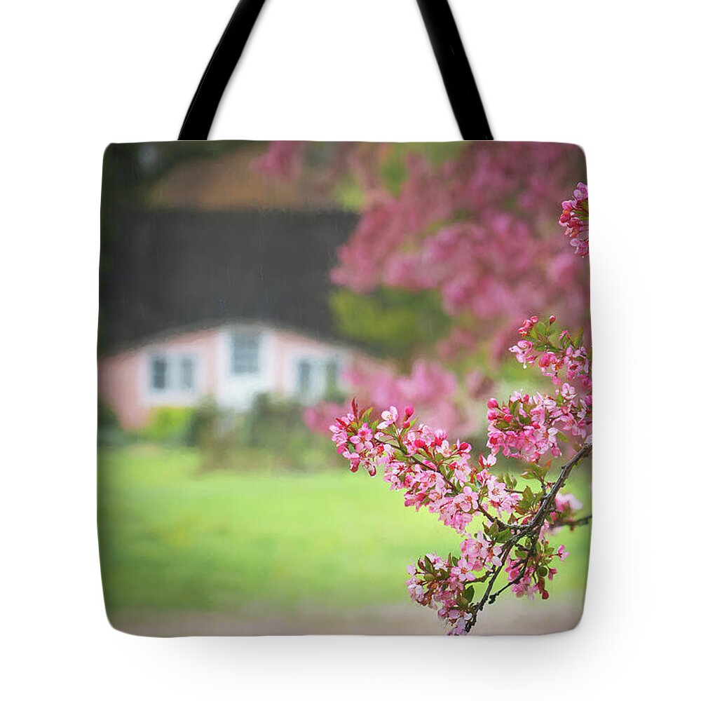Pink Tote Bag featuring the photograph The Pink Playhouse by Sylvia Goldkranz