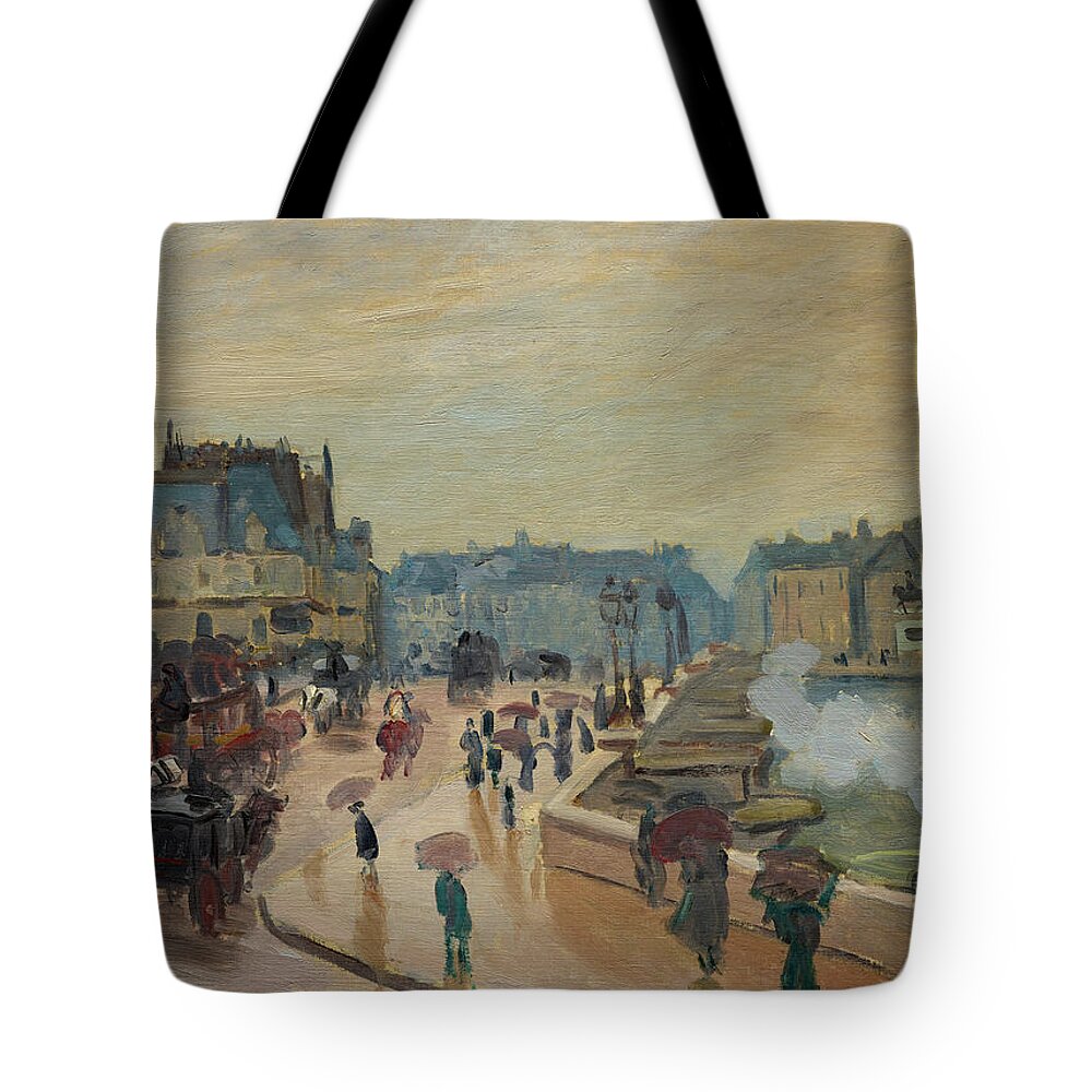 Claude Monet Tote Bag featuring the painting The Pont Neuf, Paris by Claude Monet