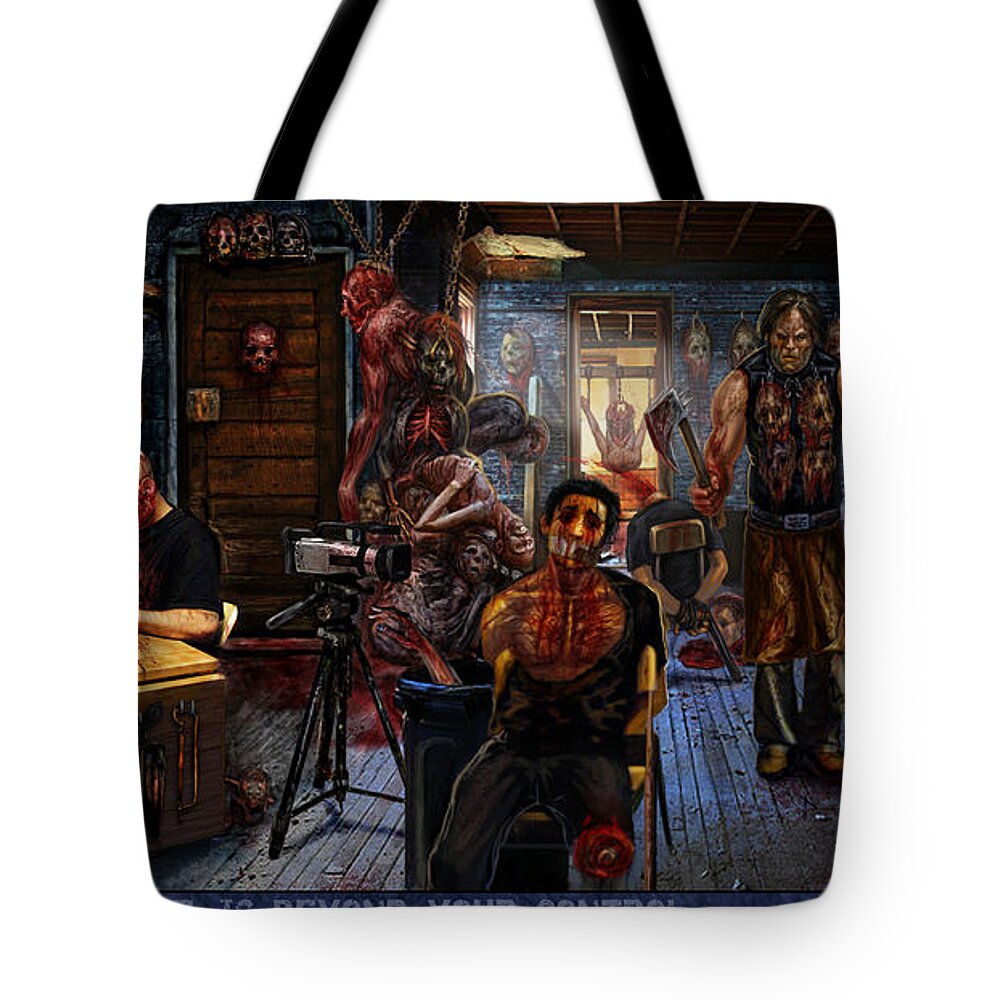Tony Koehl Tote Bag featuring the digital art The Powers That Be Is Beyond Your Control by Tony Koehl