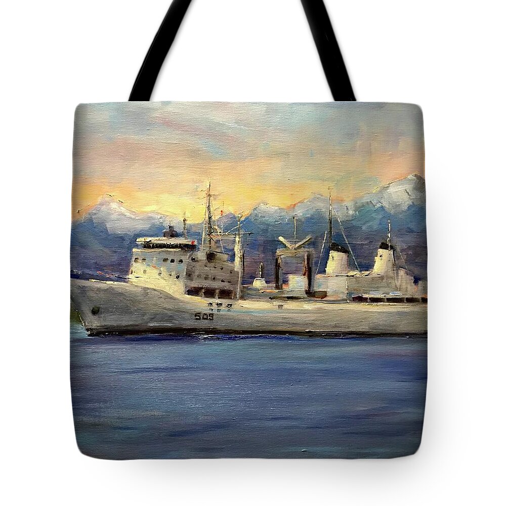 Tote Bag featuring the painting The Protecteur by Ashlee Trcka