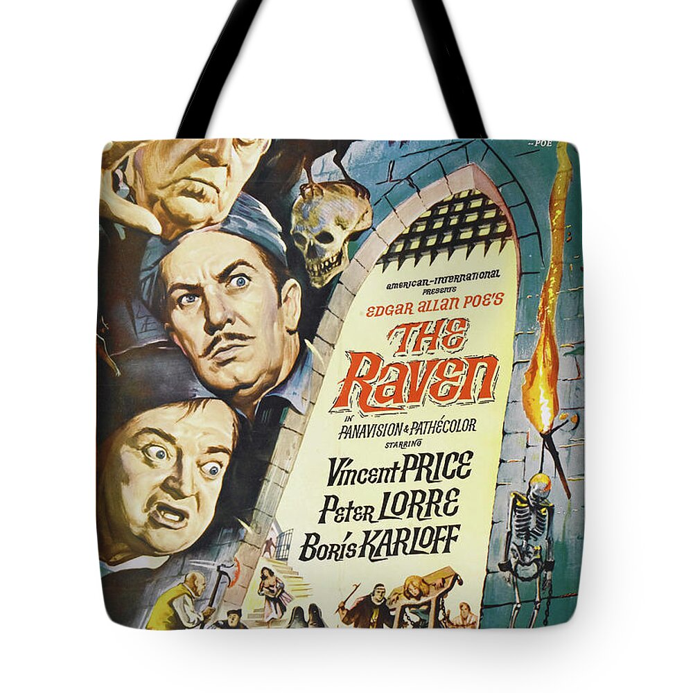 Raven Tote Bag featuring the photograph The Raven by Vintage Hollywood Archive