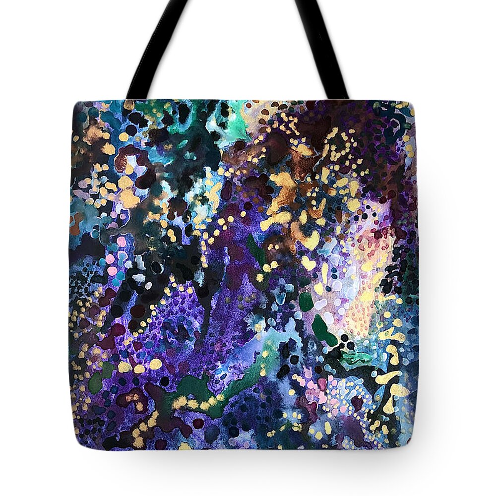  Tote Bag featuring the painting The Realm by Polly Castor