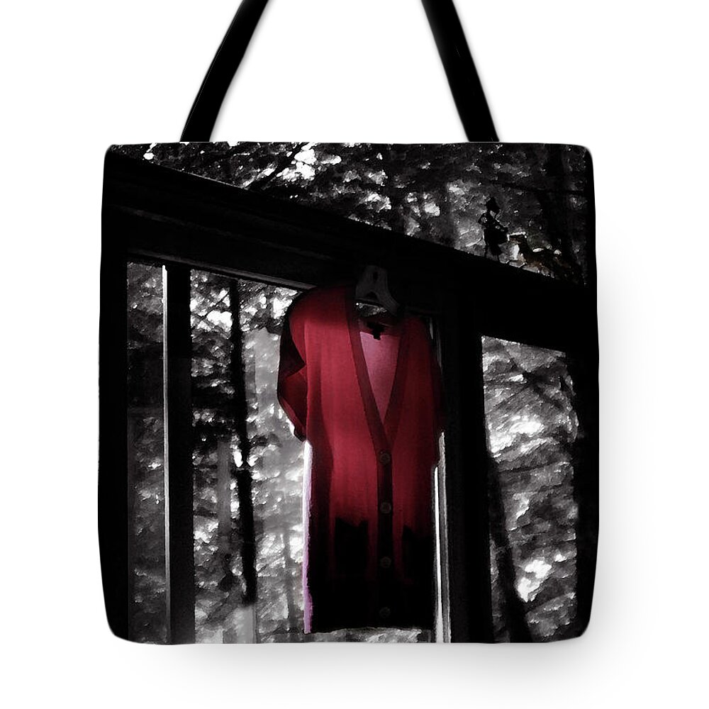 Red Tote Bag featuring the photograph The Red Blouse by Wayne King