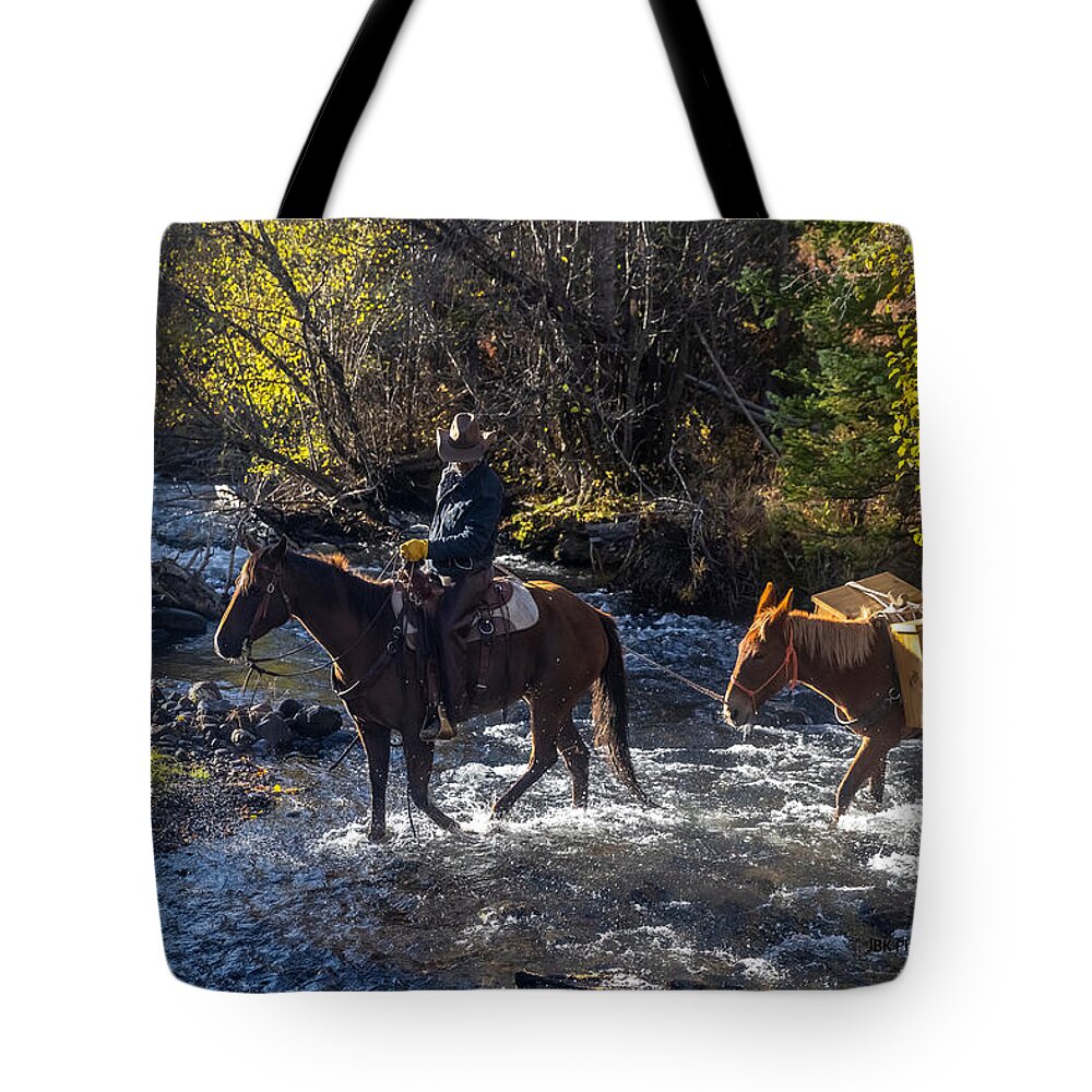 Photography Tote Bag featuring the photograph The River Crossing by JBK Photo Art