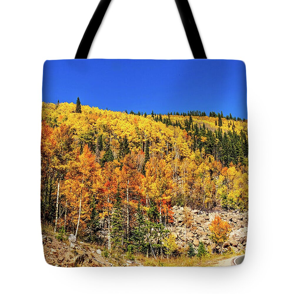Jon Burch Tote Bag featuring the photograph The Road to Autumn by Jon Burch Photography