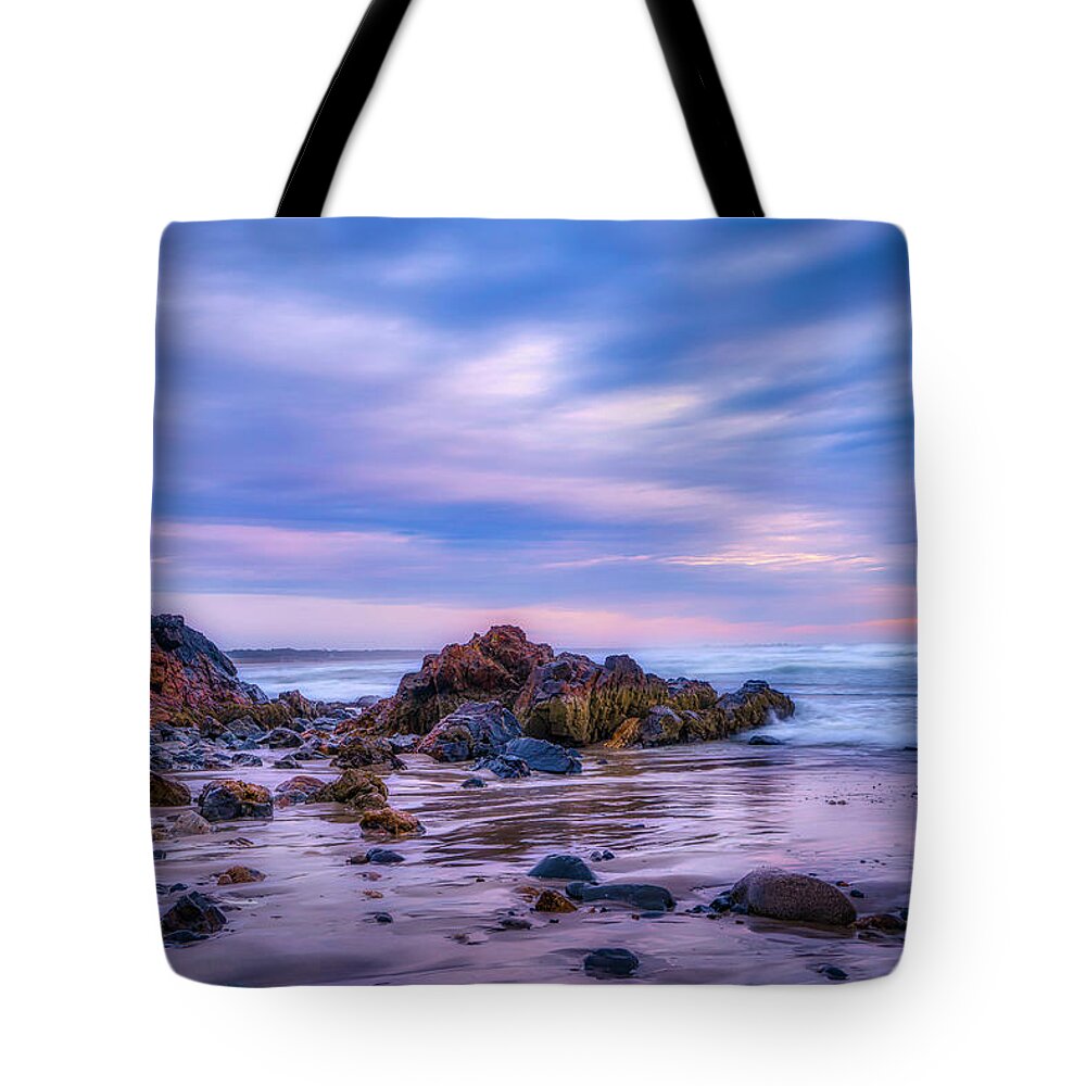 Rocks Tote Bag featuring the photograph The Rocks of Marginal Way by Penny Polakoff