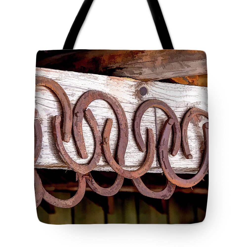 Horseshoe Tote Bag featuring the photograph The Rustic Side of Cuchara Colorado by Debra Martz