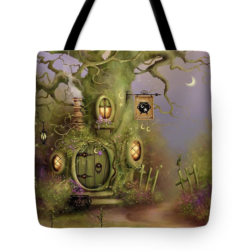 Fairies Tote Bag featuring the painting The Rusty Cauldron by Joe Gilronan