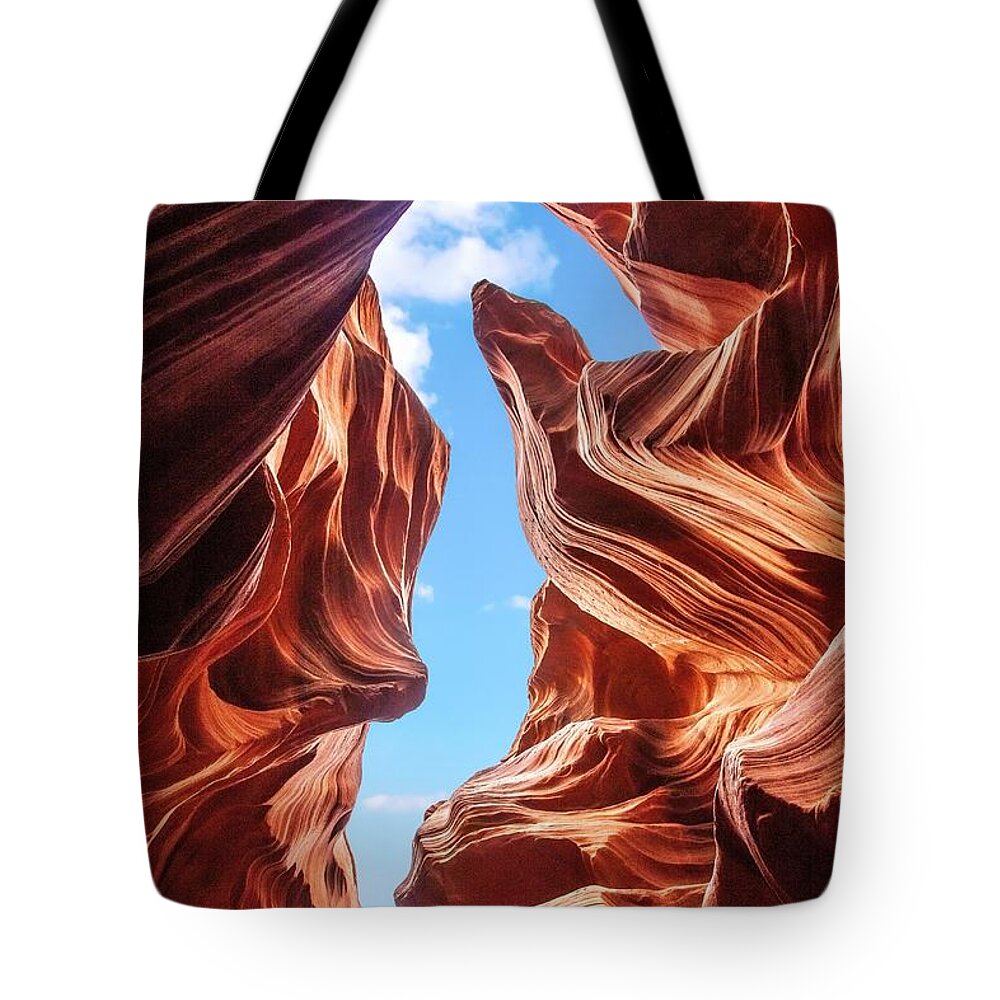 Antelope Canyon Tote Bag featuring the photograph The Sea Unicorn by Bradley Morris