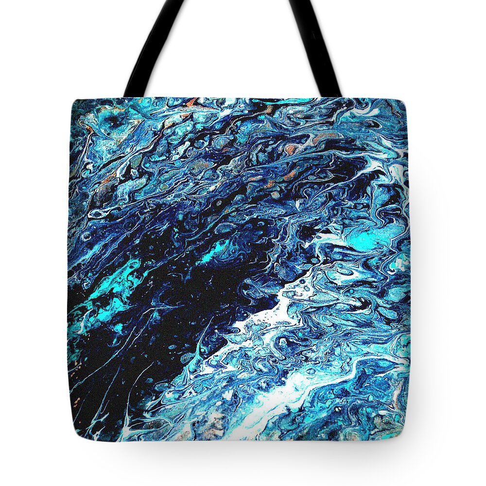 Sea Tote Bag featuring the painting The Sea by Vallee Johnson