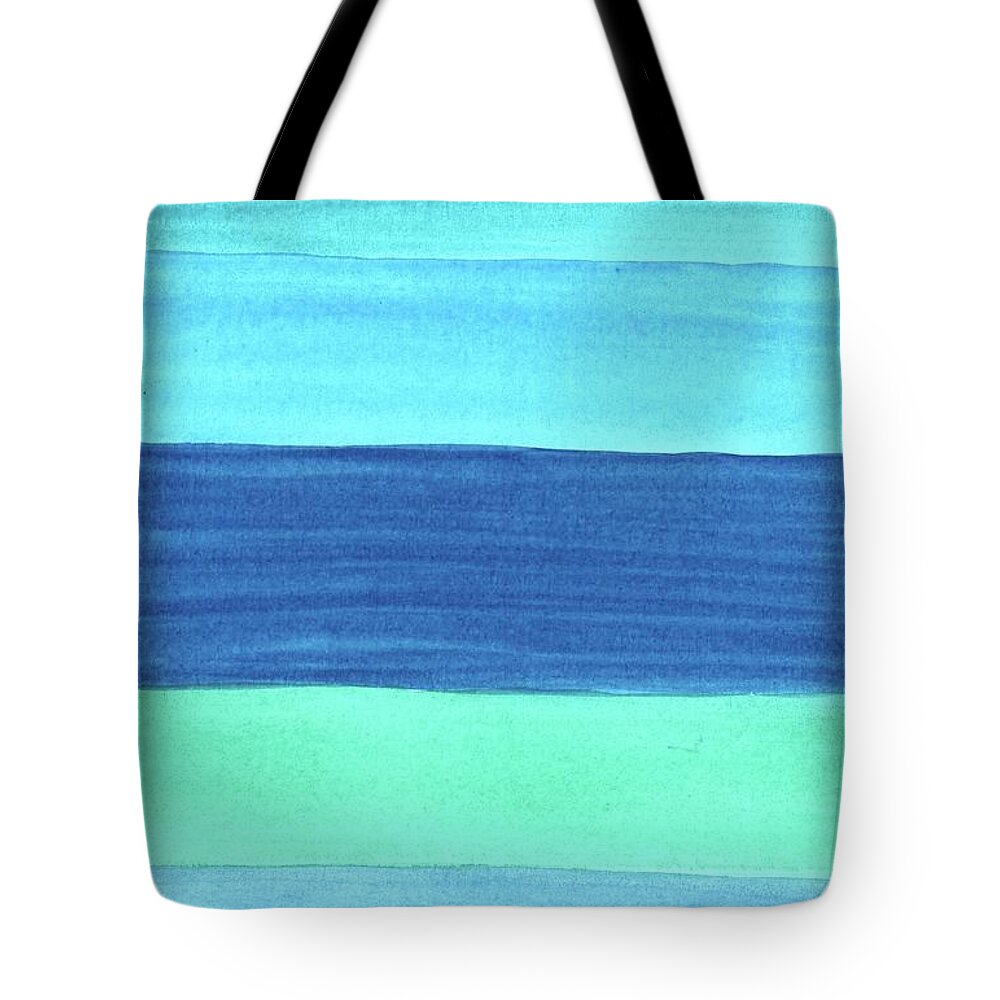 Abstract Ocean Tote Bag featuring the painting The Seven Seas by Donna Mibus