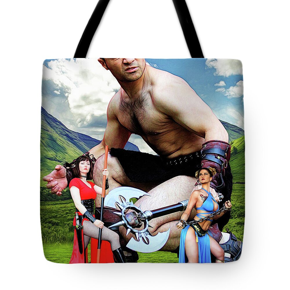 Fantasy Tote Bag featuring the photograph The Sorceress's Giant by Jon Volden