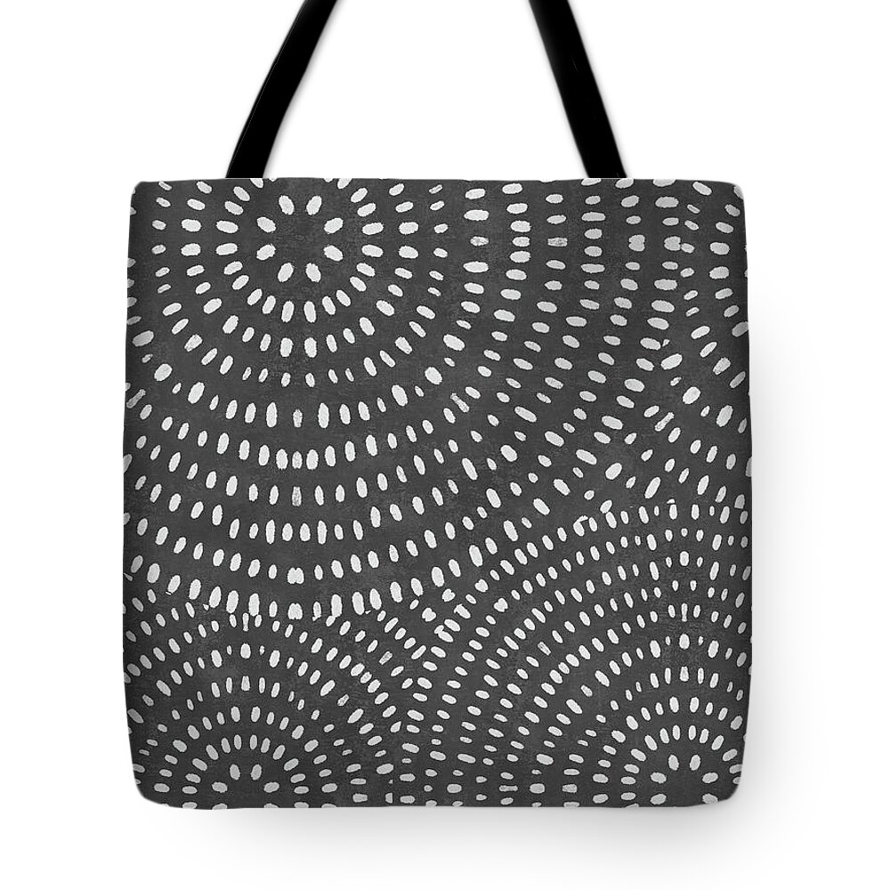 Minimal Tote Bag featuring the digital art The Sound That Started It All 03 - Minimal, Modern - Monochromatic Abstract by Studio Grafiikka