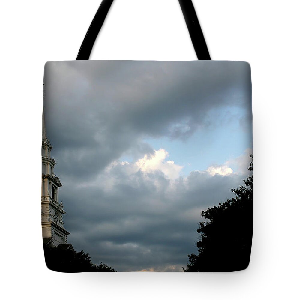 Keene Tote Bag featuring the photograph The Spire by Wayne King