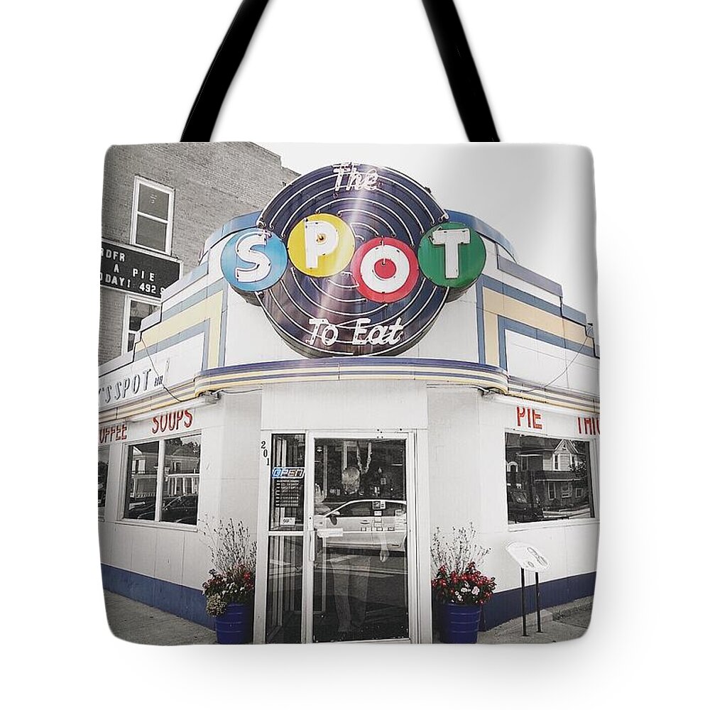 The Spot Tote Bag featuring the photograph The Spot by Natasha Marco