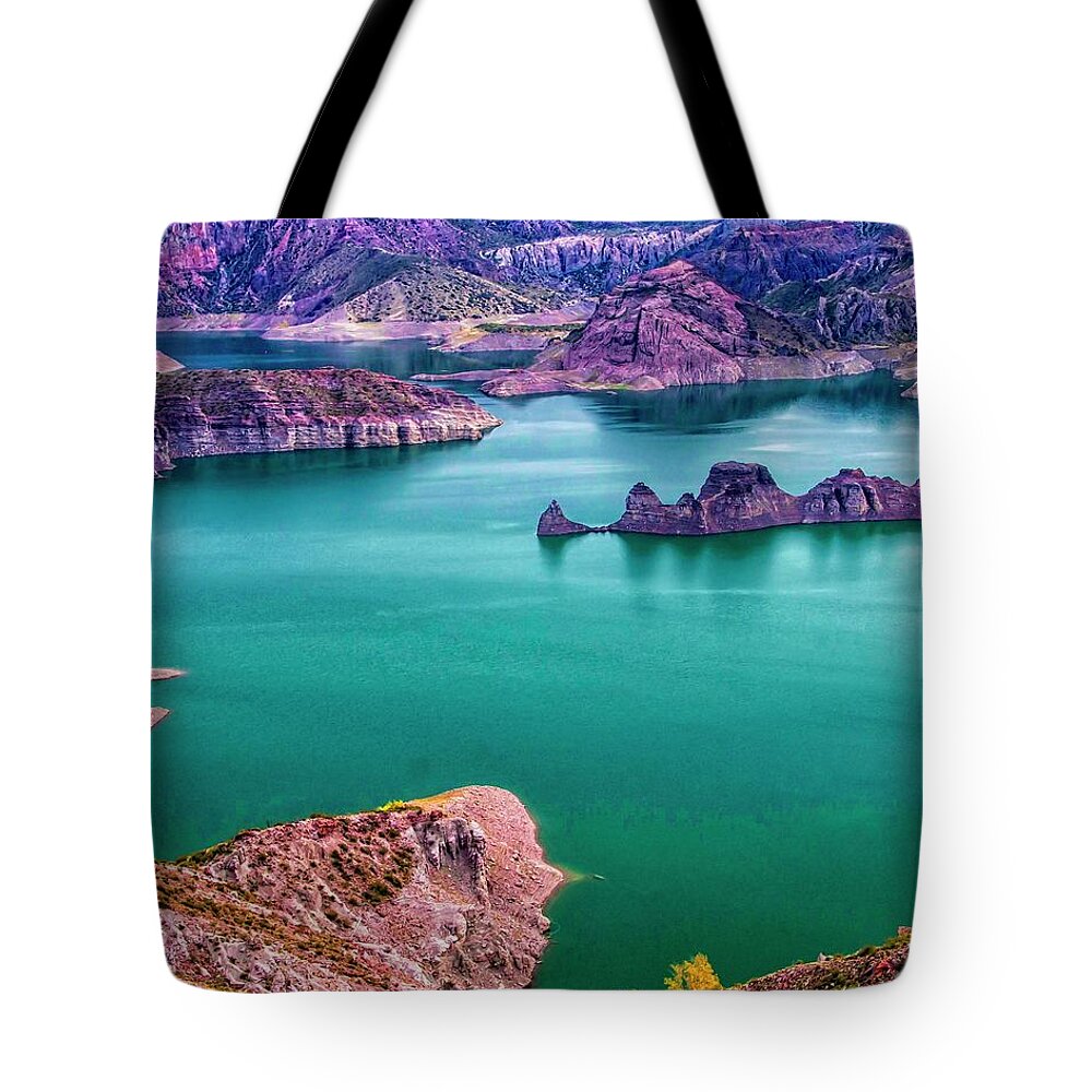 Rock Formations Tote Bag featuring the photograph The Submarine by Robert McKinstry