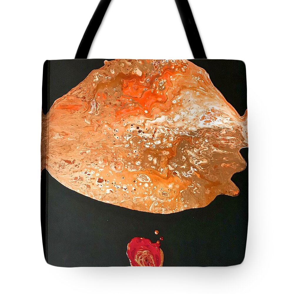 Space Tote Bag featuring the painting The sun is the same in a relative way but you're older by David Euler