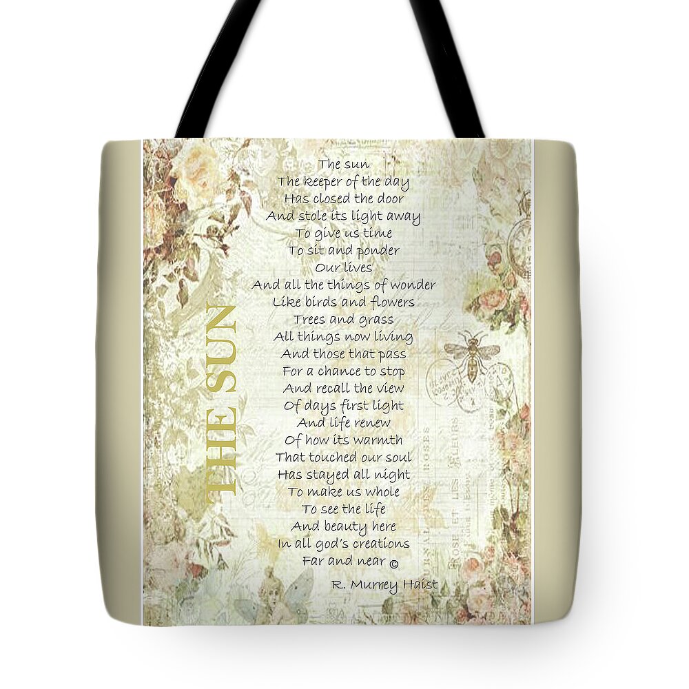  Tote Bag featuring the mixed media The Sun by R Murrey Haist