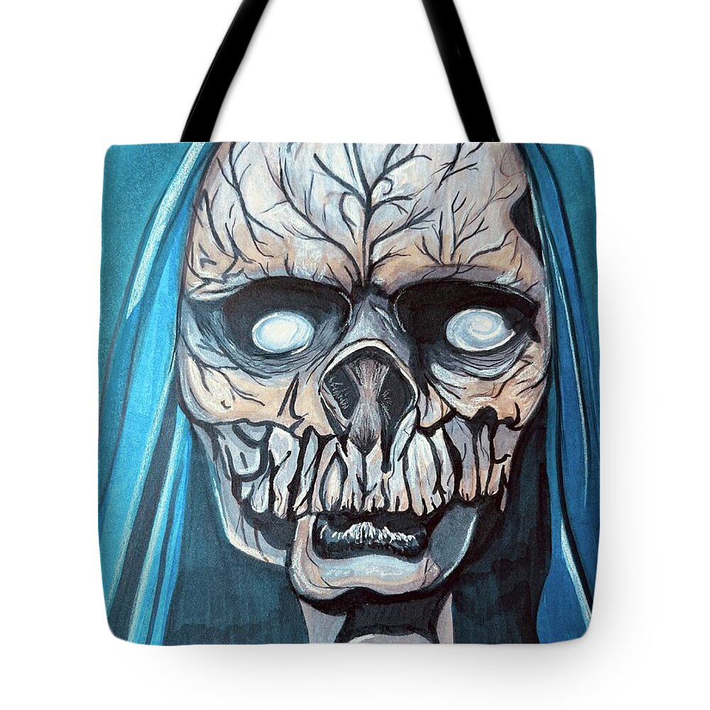 Suriel Tote Bag featuring the drawing The Suriel by Rebecca Wood