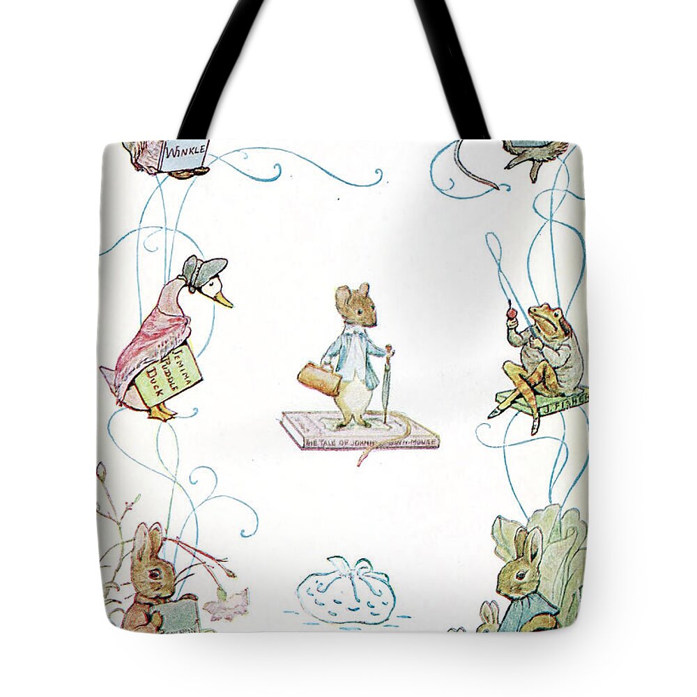  Tote Bag featuring the painting The Tale of Peter Rabbit ab40 by Historic Illustrations