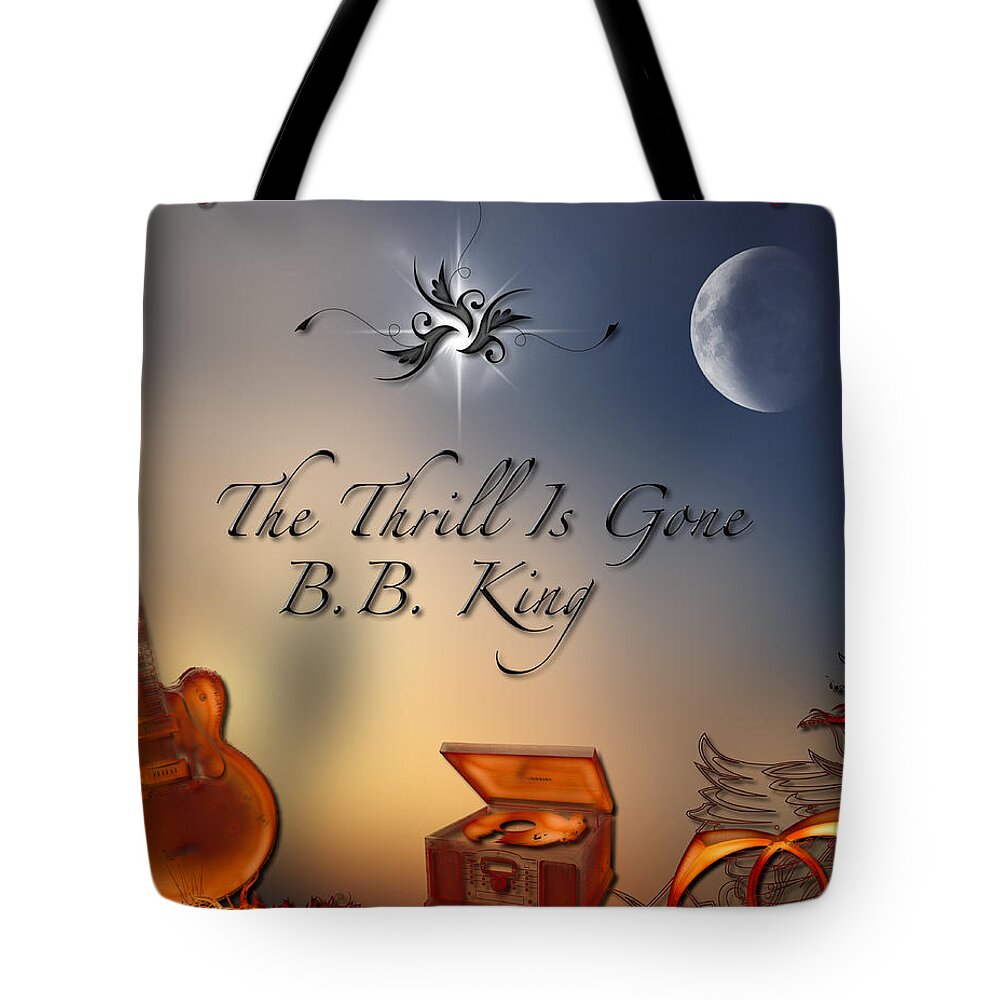 Lucille Tote Bag featuring the digital art The Thrill Is Gone by Michael Damiani