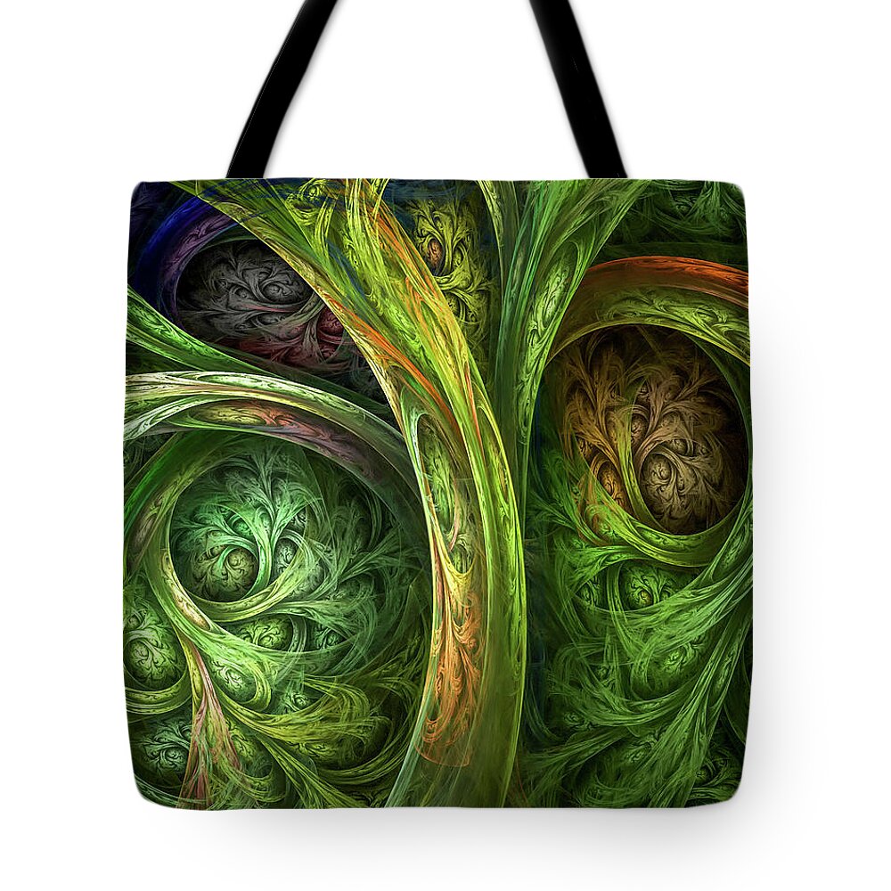 The Tree Of Life Tote Bag featuring the digital art The Tree Of Life by Olga Hamilton