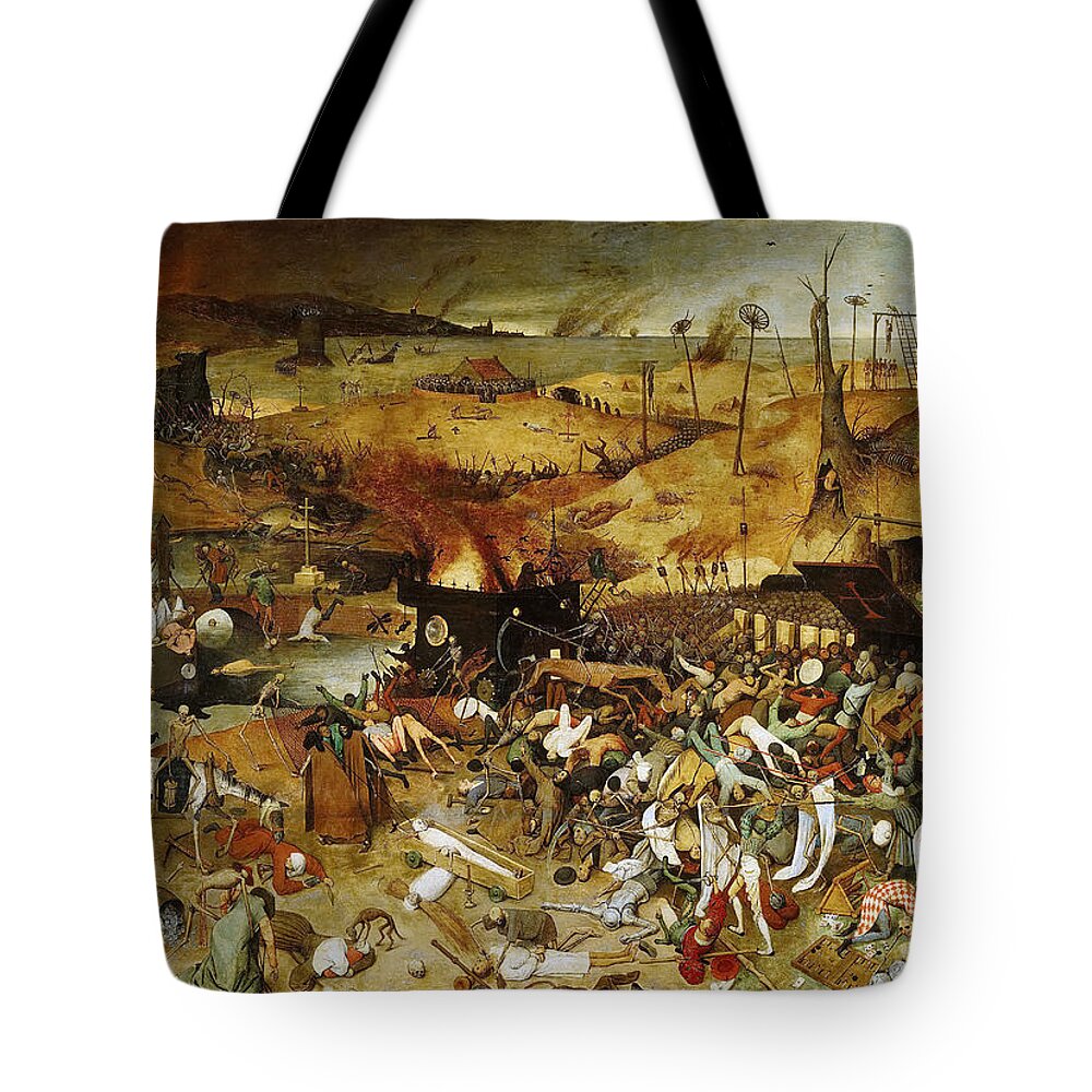 Netherlandish Painters Tote Bag featuring the painting The Triumph of Death, circa 1562 by Pieter Bruegel the Elder
