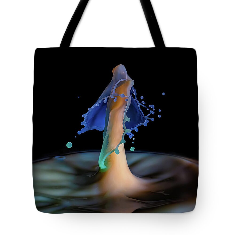 Splash Art Tote Bag featuring the photograph The Veiled Dancer by Michael McKenney