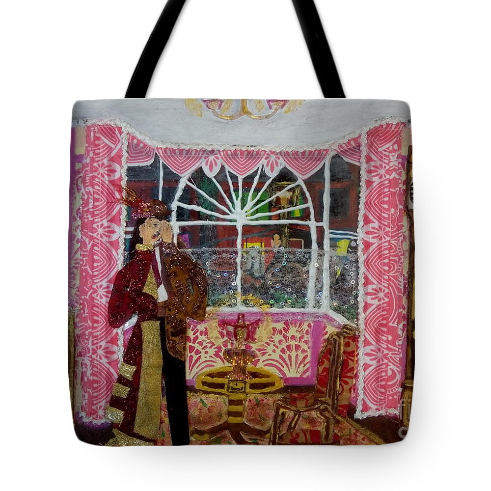 Lgbtq Tote Bag featuring the mixed media The Victorian Victim by David Westwood