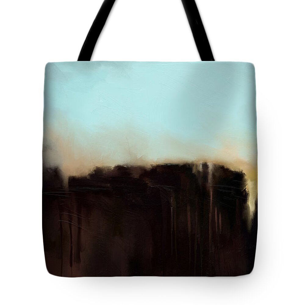 Abstract Landscape Tote Bag featuring the painting The Western Ridge by Shawn Conn