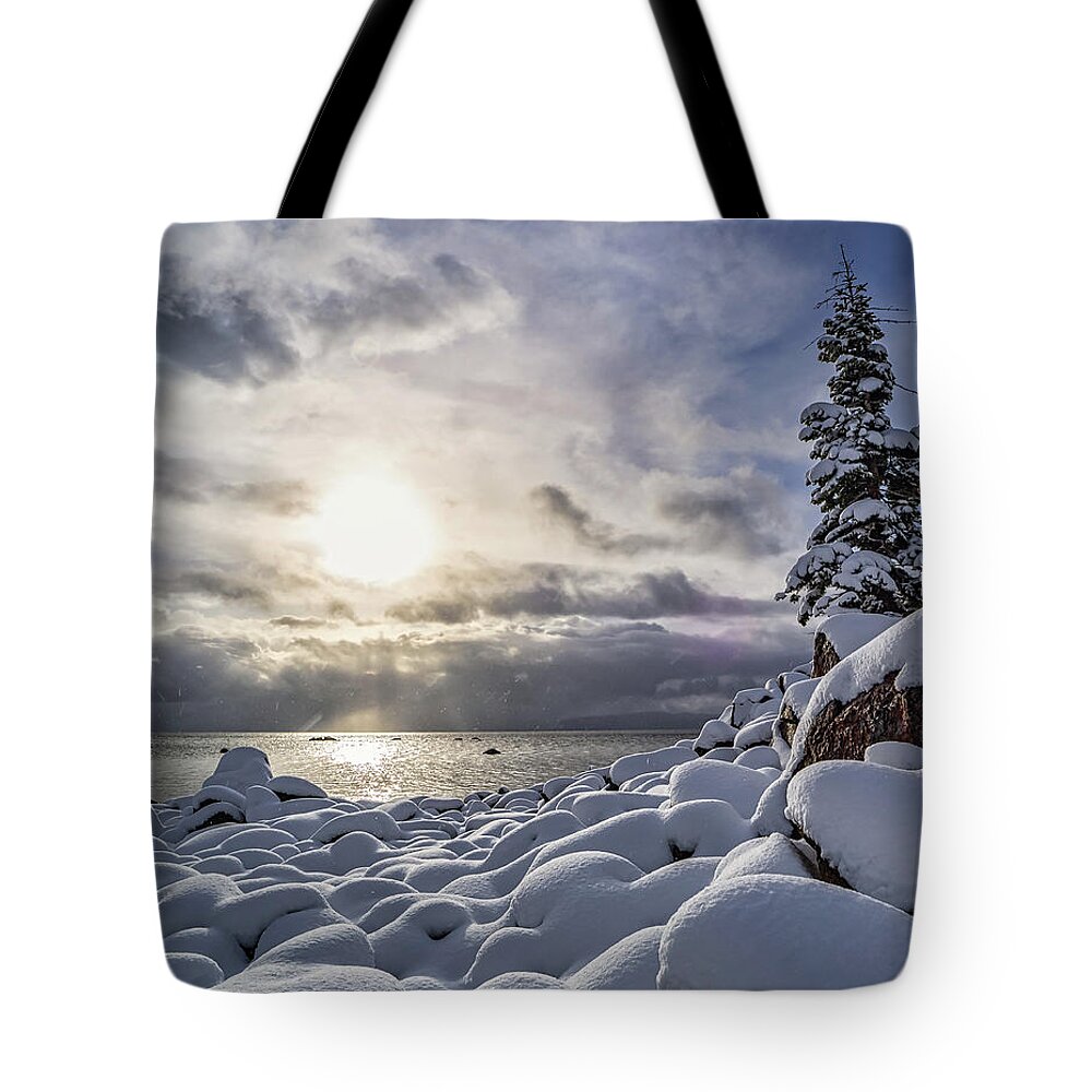 Lake Tote Bag featuring the photograph The White Blanket by Martin Gollery