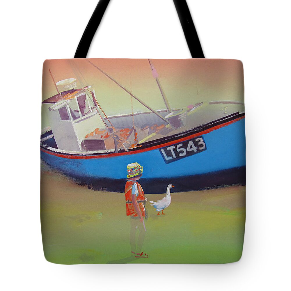 Goose Tote Bag featuring the painting The White Goose by Charles Stuart