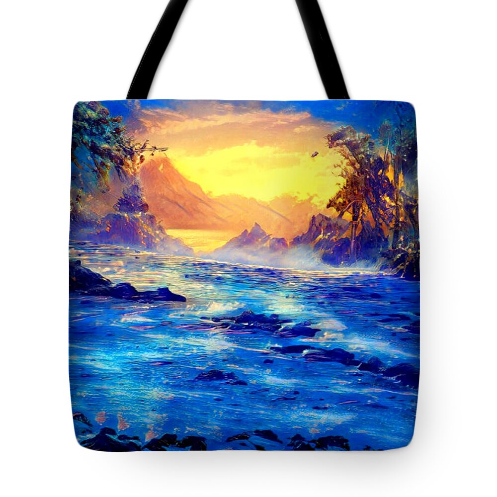 Wild Tote Bag featuring the digital art The Wild by Caterina Christakos