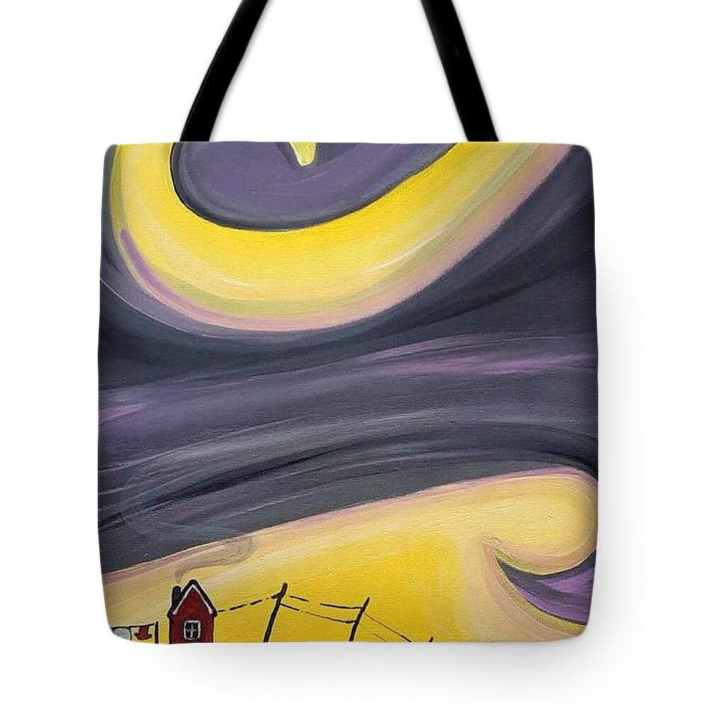 Wooler Tote Bag featuring the painting The Winds Back Home by April Reilly