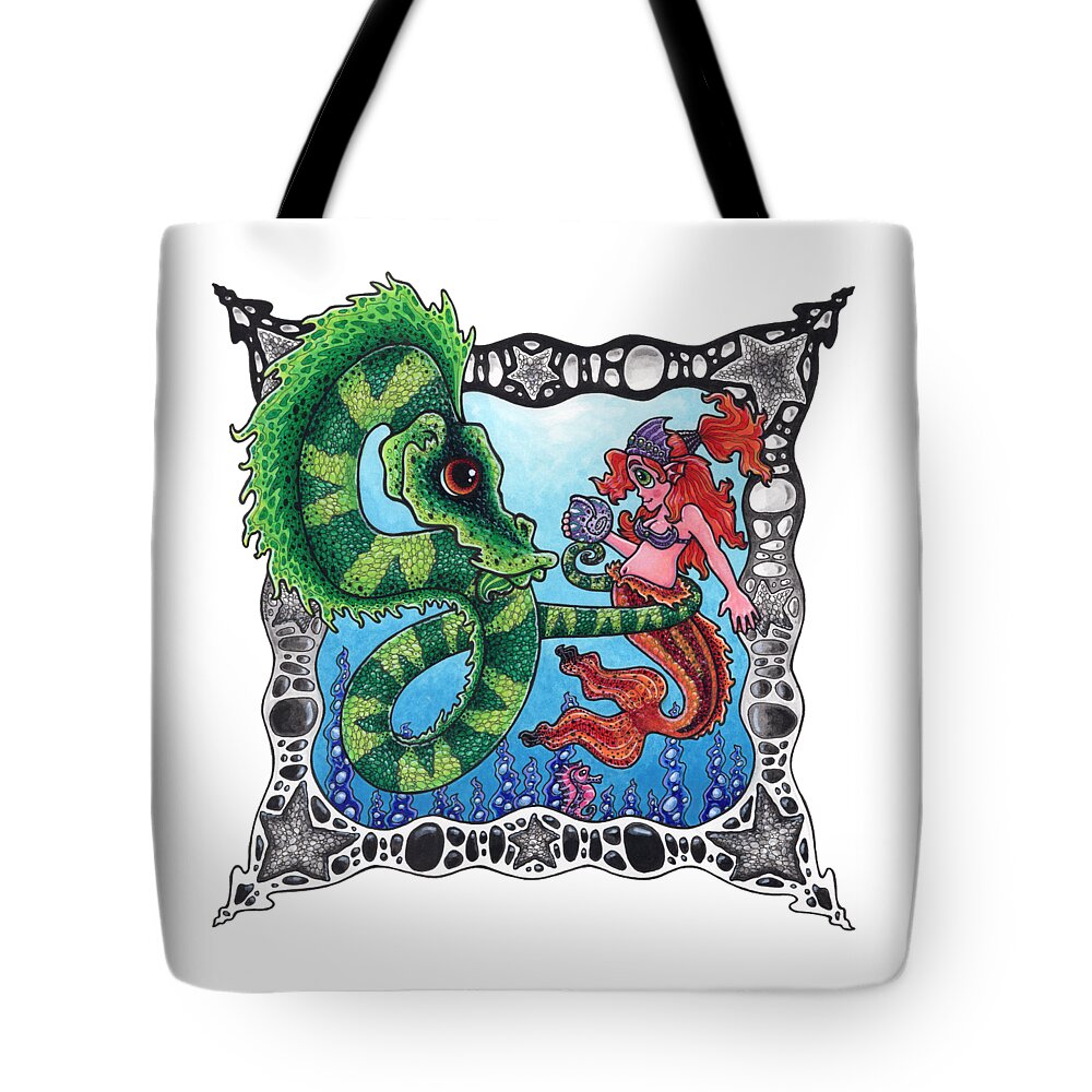 Sea Serpent Tote Bags