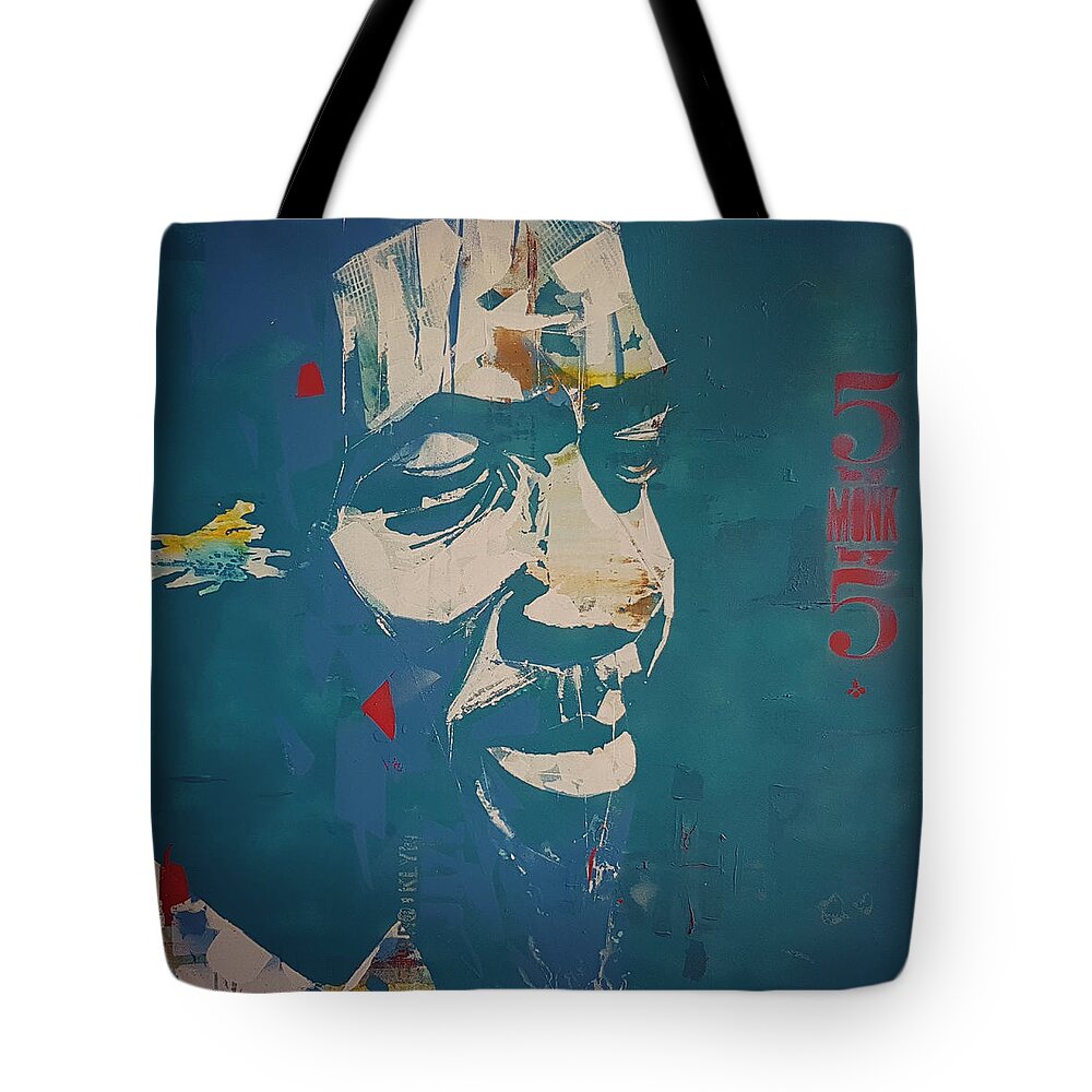 Jazz Art Tote Bag featuring the painting Thelonious Monk by Paul Lovering