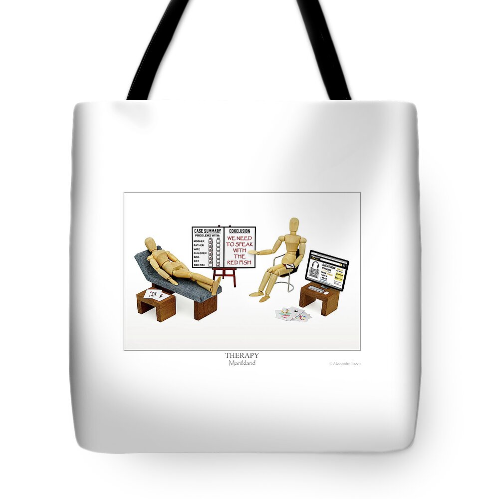 Alessandro Pezzo Tote Bag featuring the photograph Therapy by Alessandro Pezzo