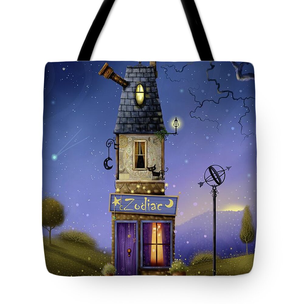  Tote Bag featuring the painting There's something in the stars by Joe Gilronan