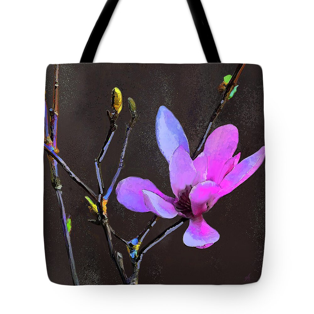 Floral Tote Bag featuring the digital art Think Pink by Gina Harrison