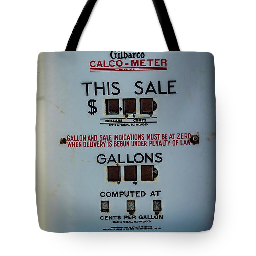 Gas Tote Bag featuring the photograph This Sale by Jame Hayes