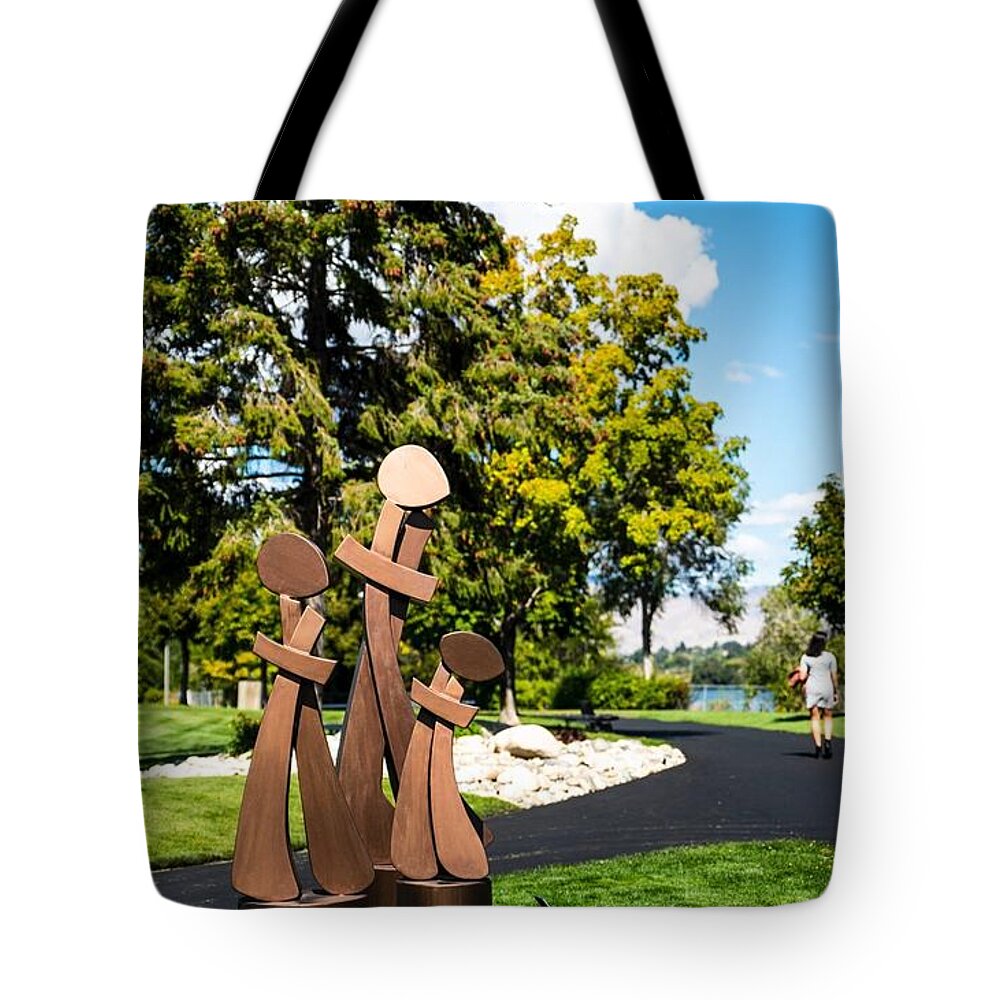 Three By Three Tote Bag featuring the photograph Three by Three by Tom Cochran