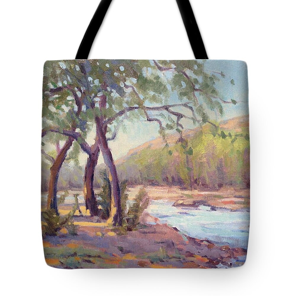 Cottonwood Tote Bag featuring the painting Three Graces by Konnie Kim