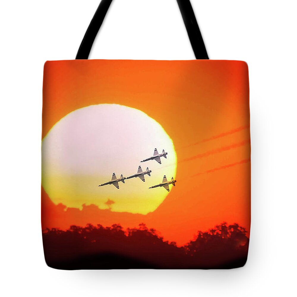 Fine Art Tote Bag featuring the photograph Thunderbirds by Robert Harris